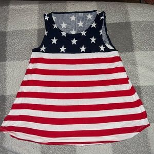 Woman’s large old navy American flag tank top
